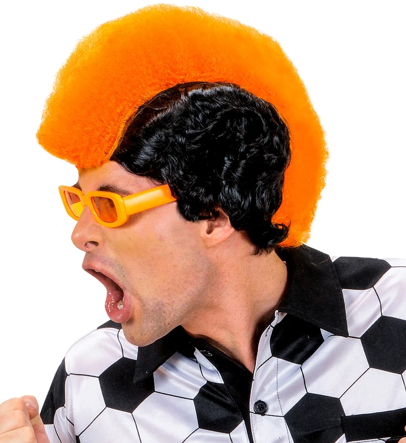 Pruik hanenkam oranje