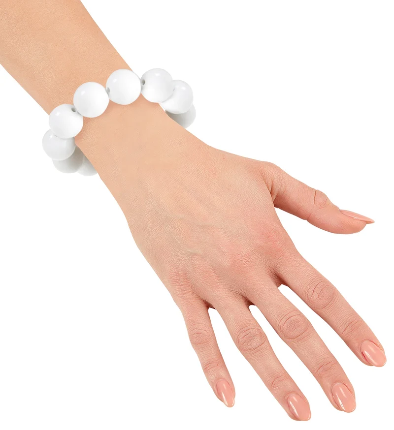 Witte armband met kralen