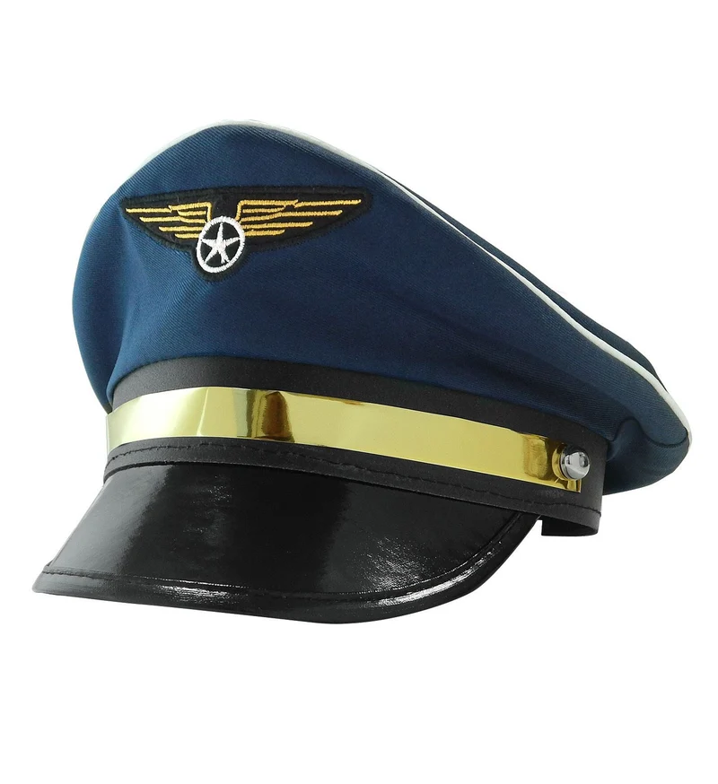 Pilotenhoed blauw