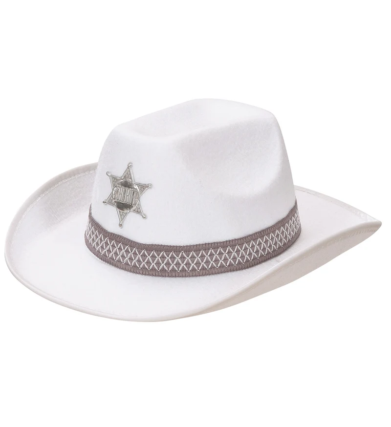 Witte Sheriff Cowboyhoed