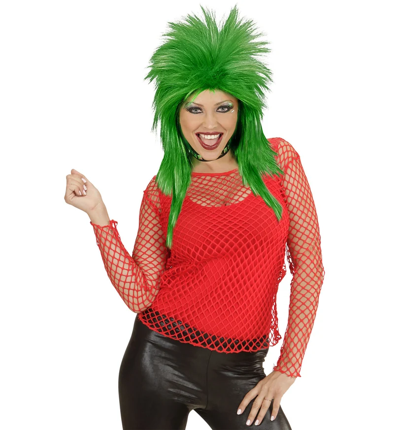 Rood visnetshirt grove maas dames
