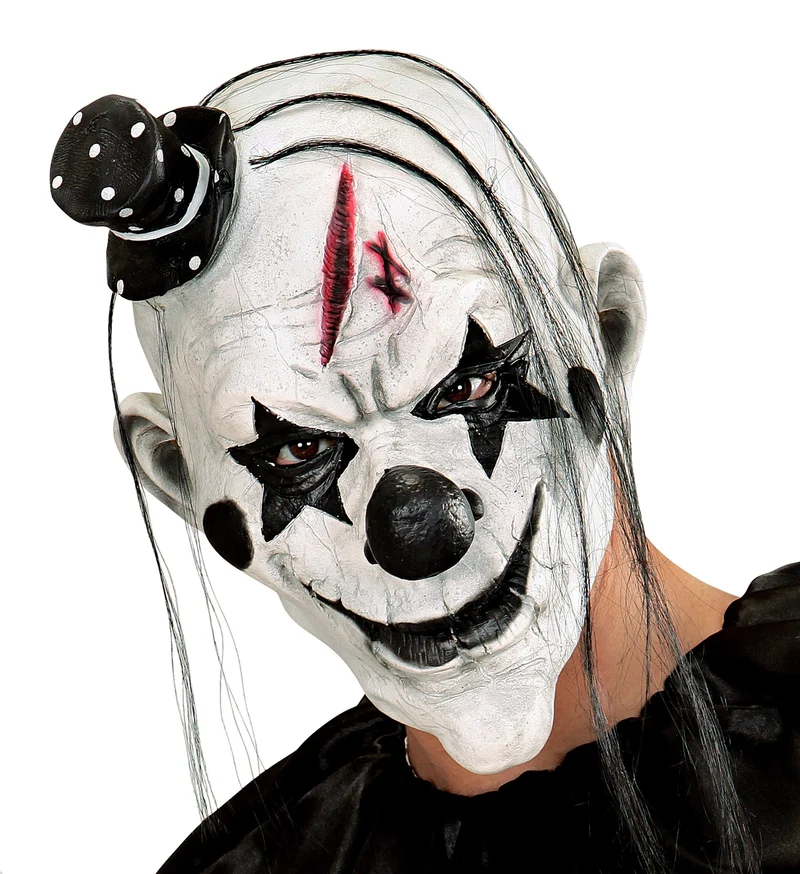 Clown masker horror met hoedje