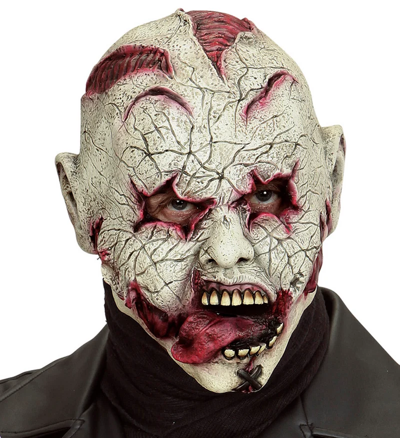 Horror clown masker met snijwonden