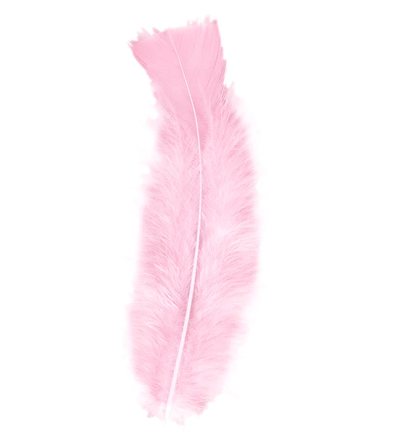 Licht roze veertjes in zakje 50 stuks