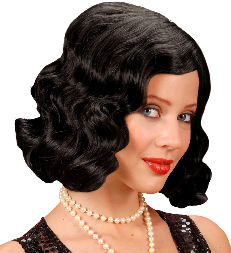 pruik roaring 20s zwart