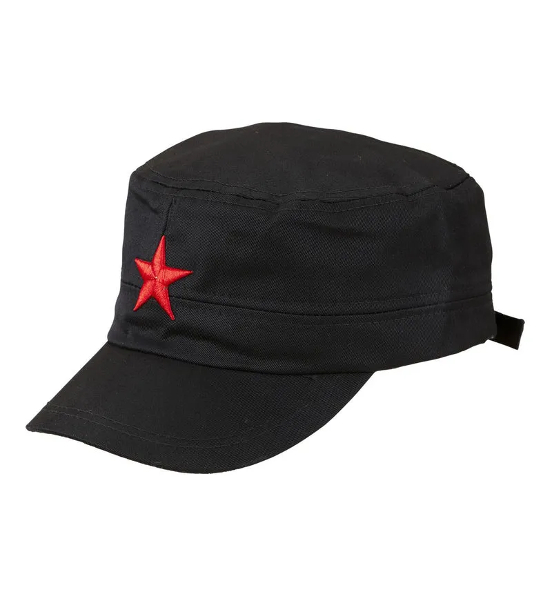 Pet communist zwart met rode ster