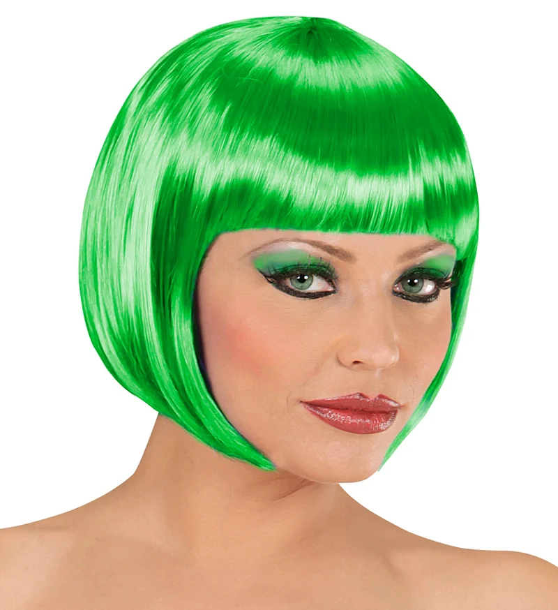 Groene boblijnpruik dames