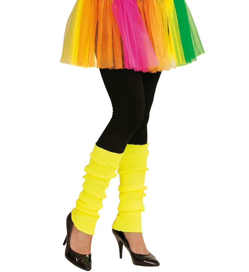 Gele beenwarmers neon