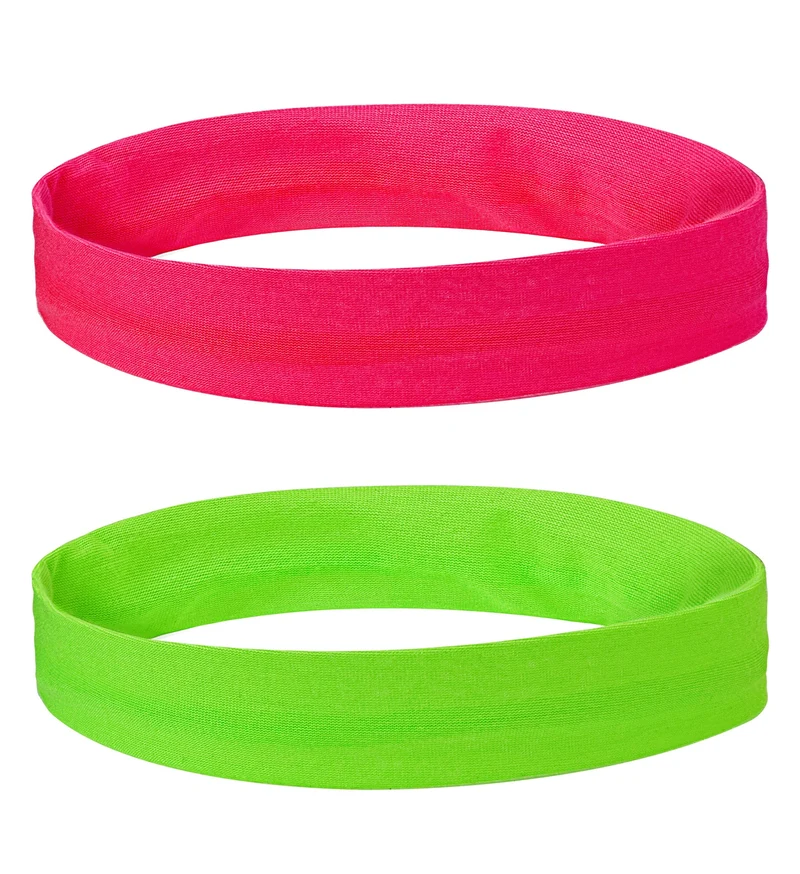 Disco hoofdband roze groen