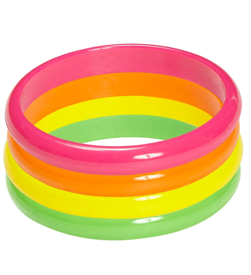 Neon armbanden set disco