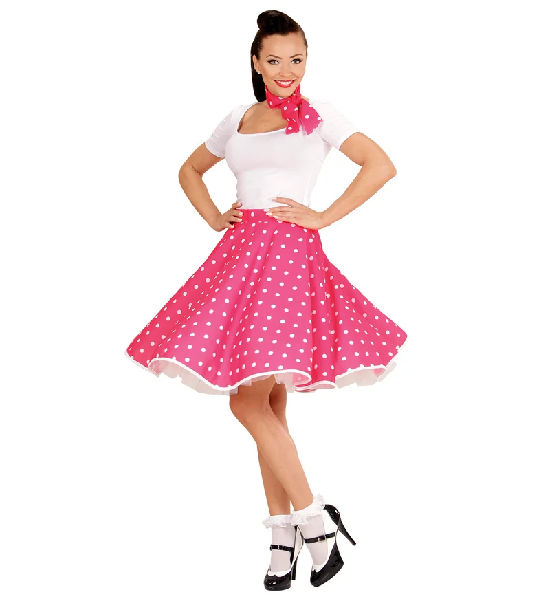 Rock en Roll rokje roze met halsbandje