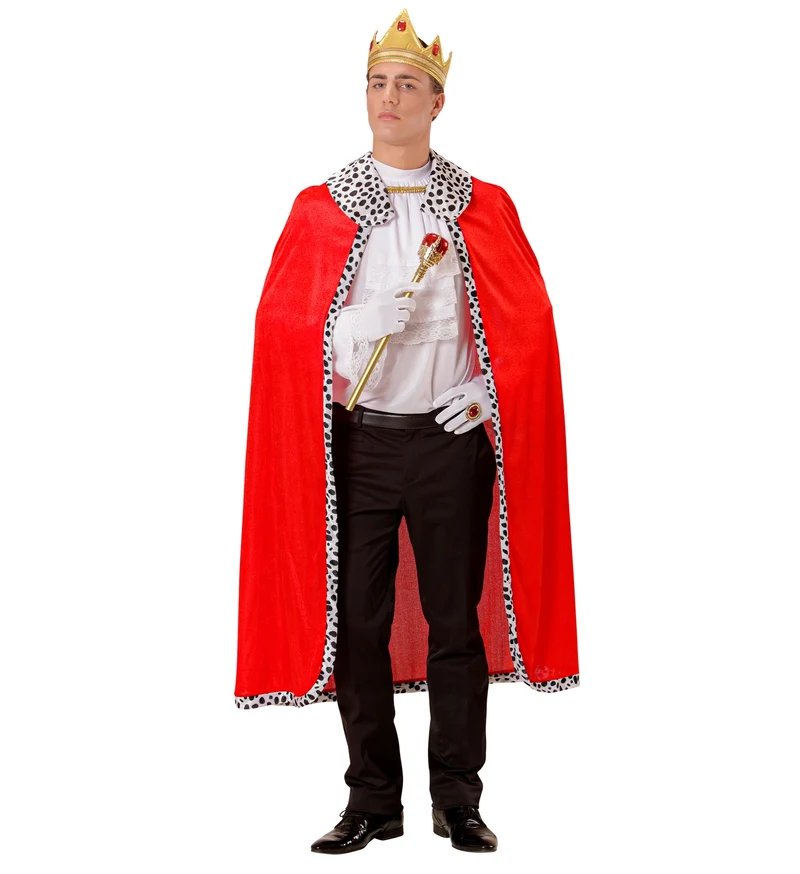 Koningsmantel met kroon rood
