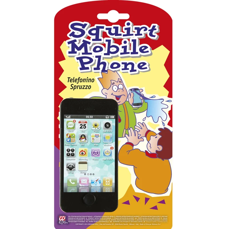 Mobiele telefoon met spuit