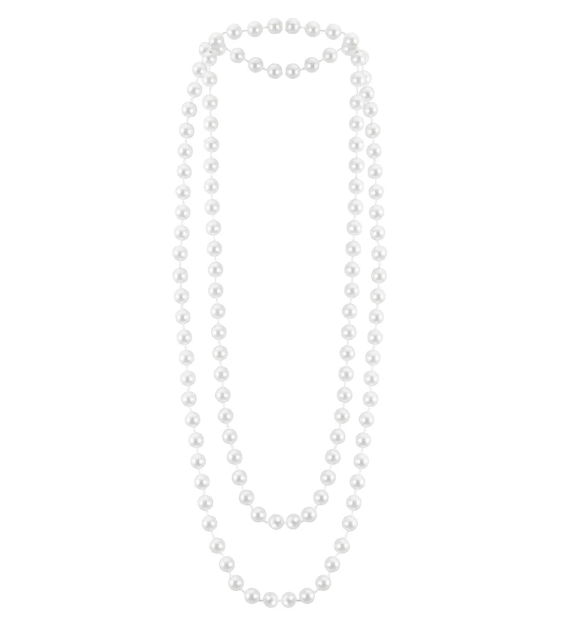 Nep parelketting wit 160cm