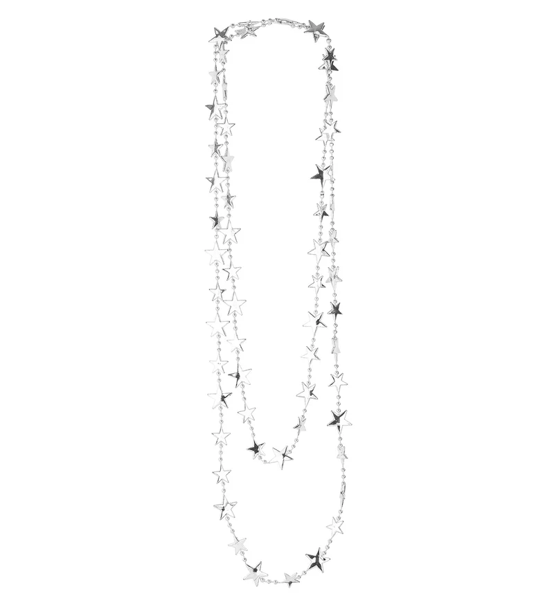Ketting kerststerren zilver