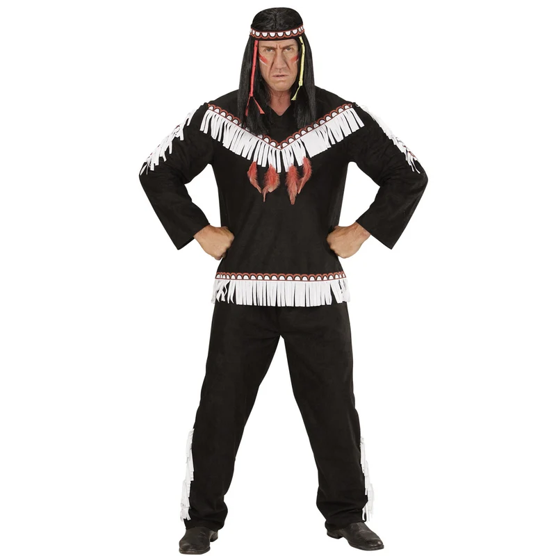 Indianen kostuum zwart Jones maat S