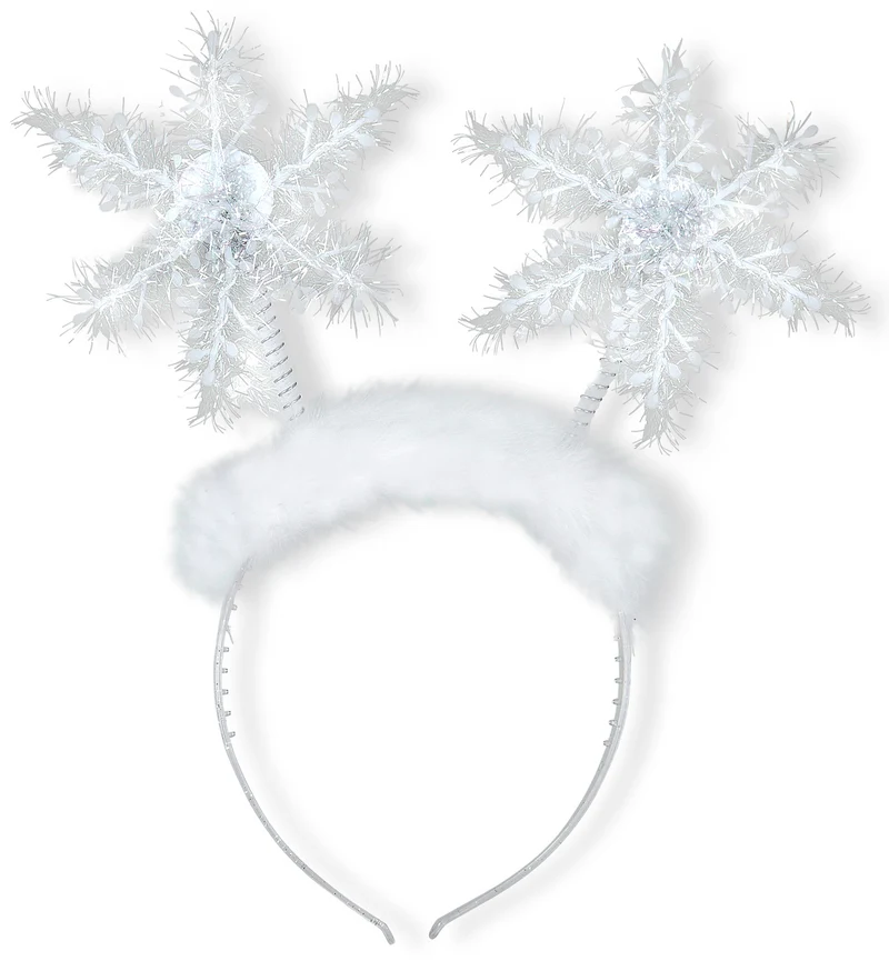 Haarband sneeuwvlokjes met pluche