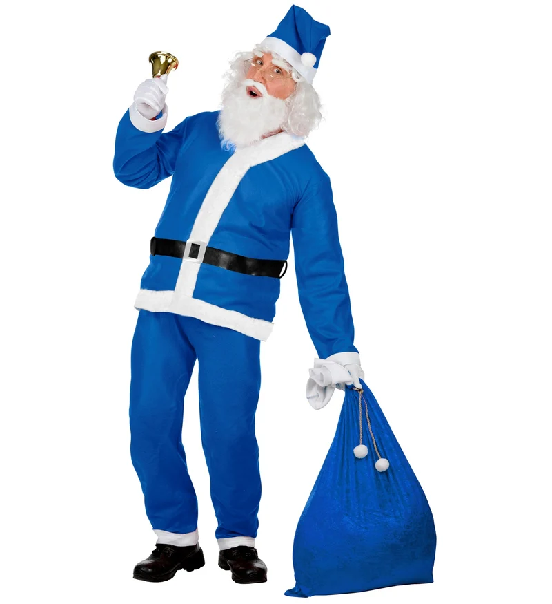 Kerstman pak blauw Sam