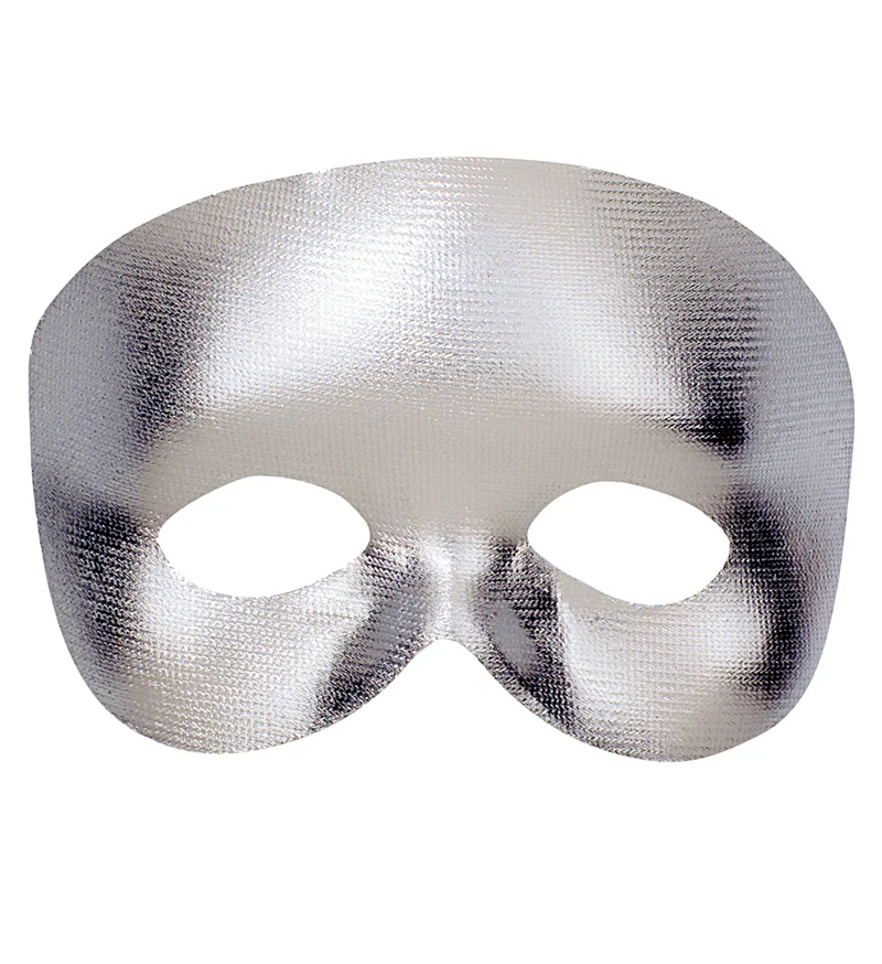 Halfgezicht masker zilver metallic