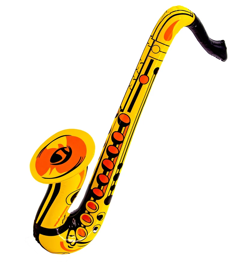 Opblaasbare saxofoon geel