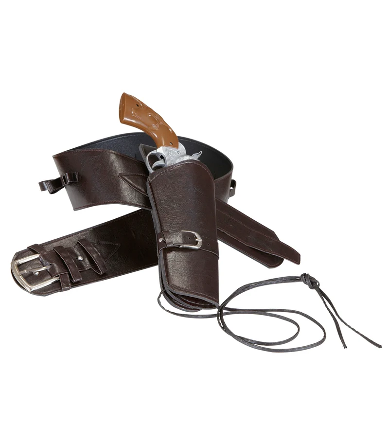 Cowboy holster bruin met riem