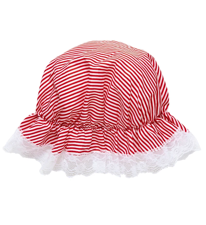 Slaapmuts rood wit gestreept