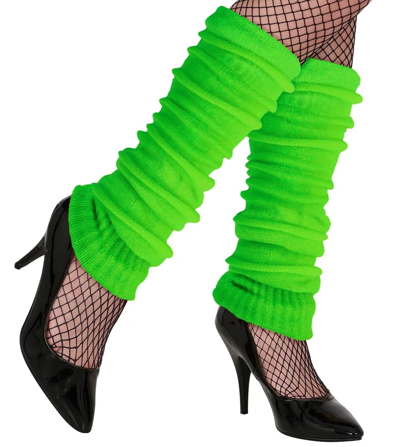 Groene beenwarmers neon