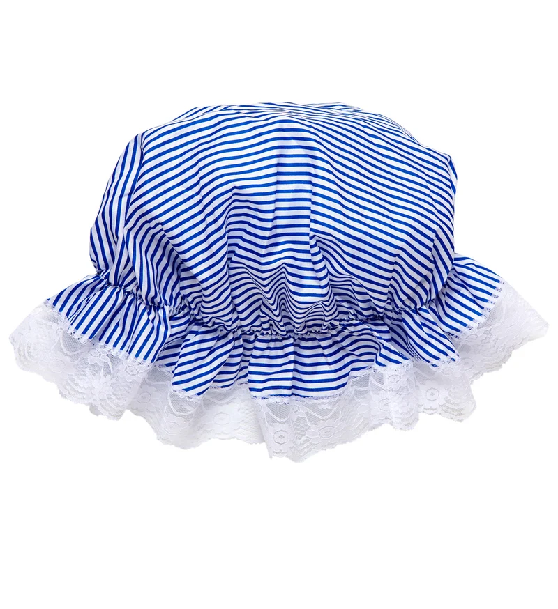 Slaapmuts blauw wit gestreept