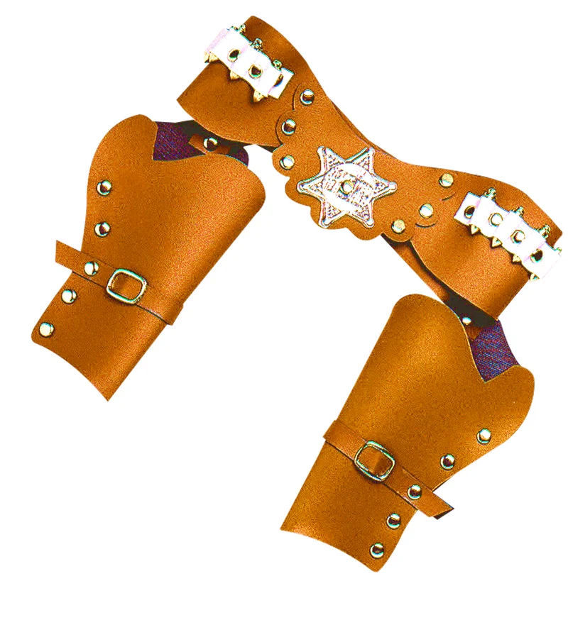Cowboy holster bruin dubbel luxe