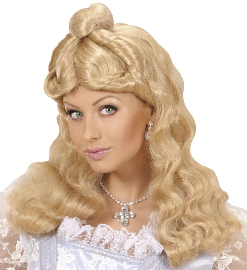 Prinsessenpruik blond dames