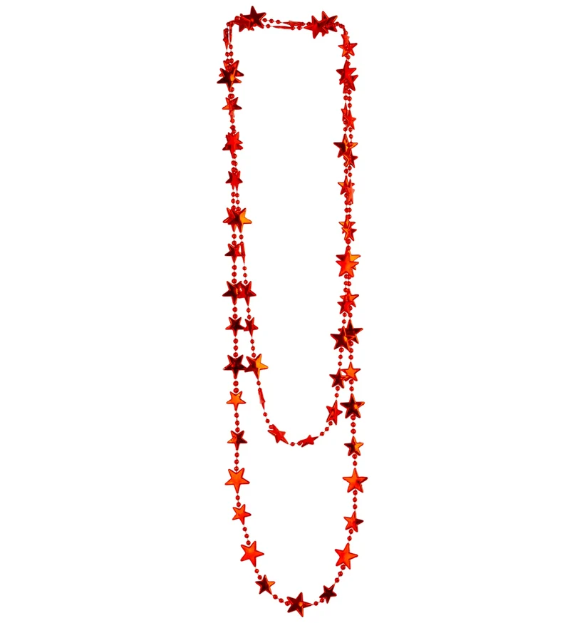 Ketting kerststerren rood