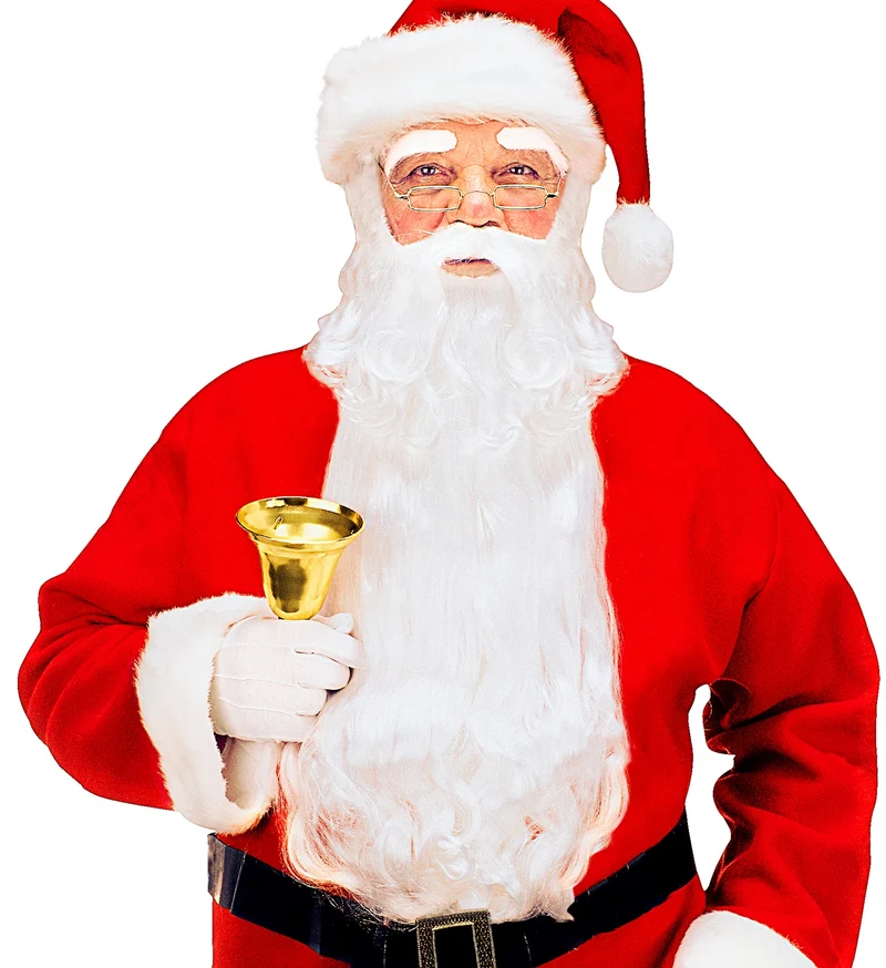Deluxe kerstman baard met snor