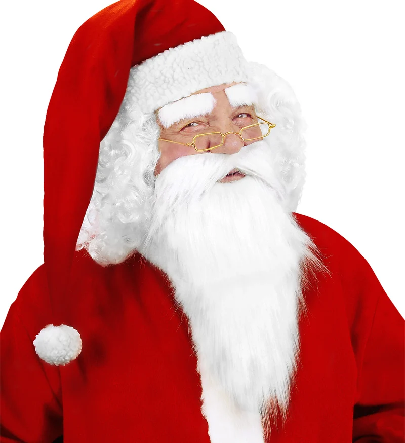 Pluche kerstman baardset