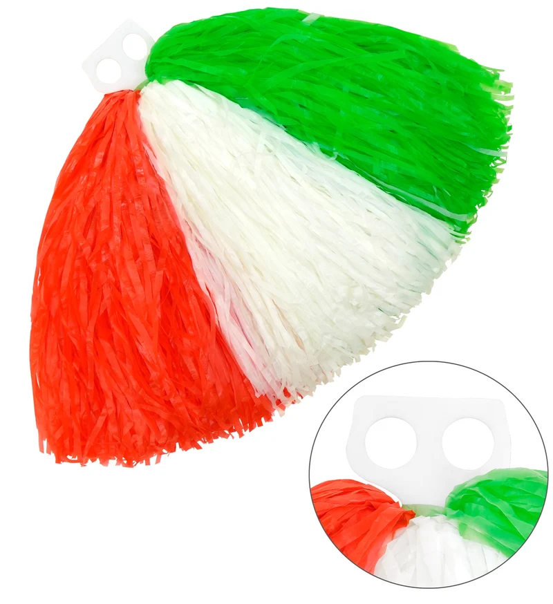 Rood wit groene cheerleader pom pom