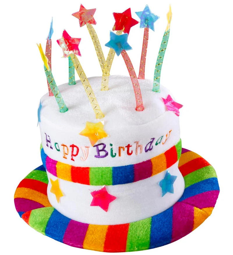 Fluwelen hoed happy birthday