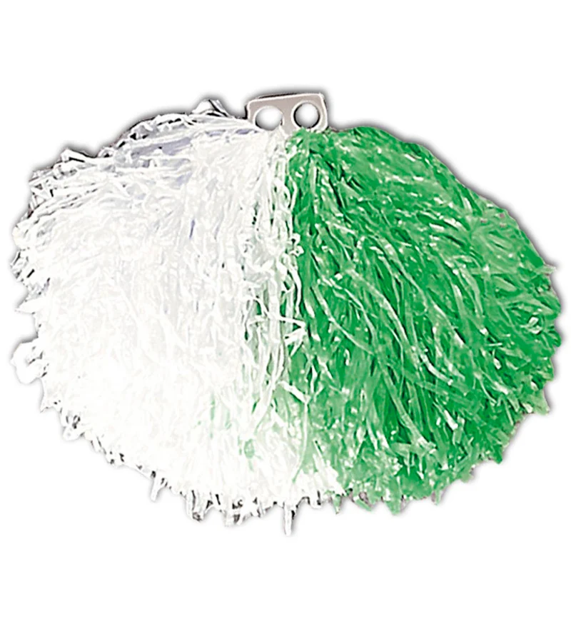 Pom Pom groen met wit cheerleader