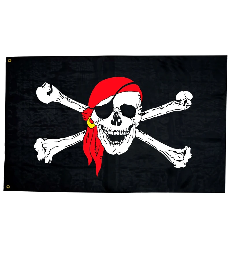 Piratenvlag met doodskop130x80cm