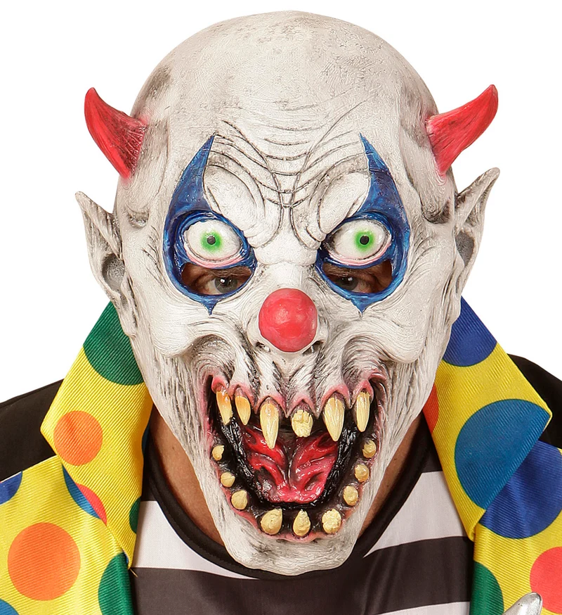Duivels clown masker voor kinderen
