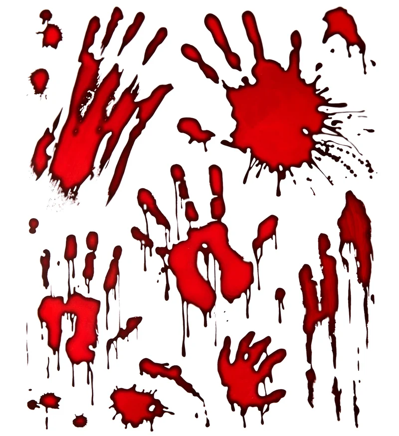 Stickers bloederige hand