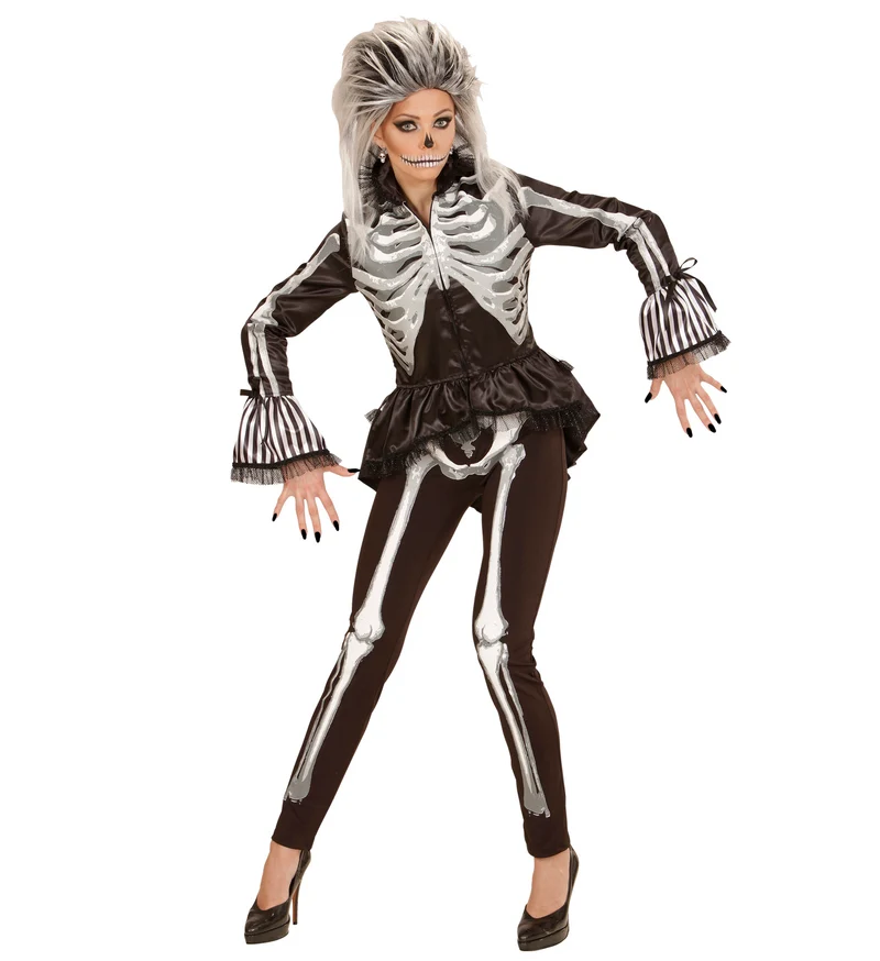 Angstaanjagend skeletjasje voor dames
