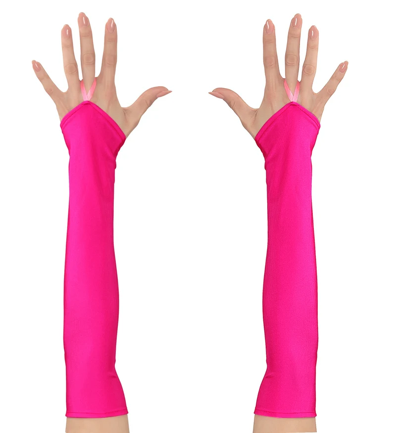 Neon roze handschoenen