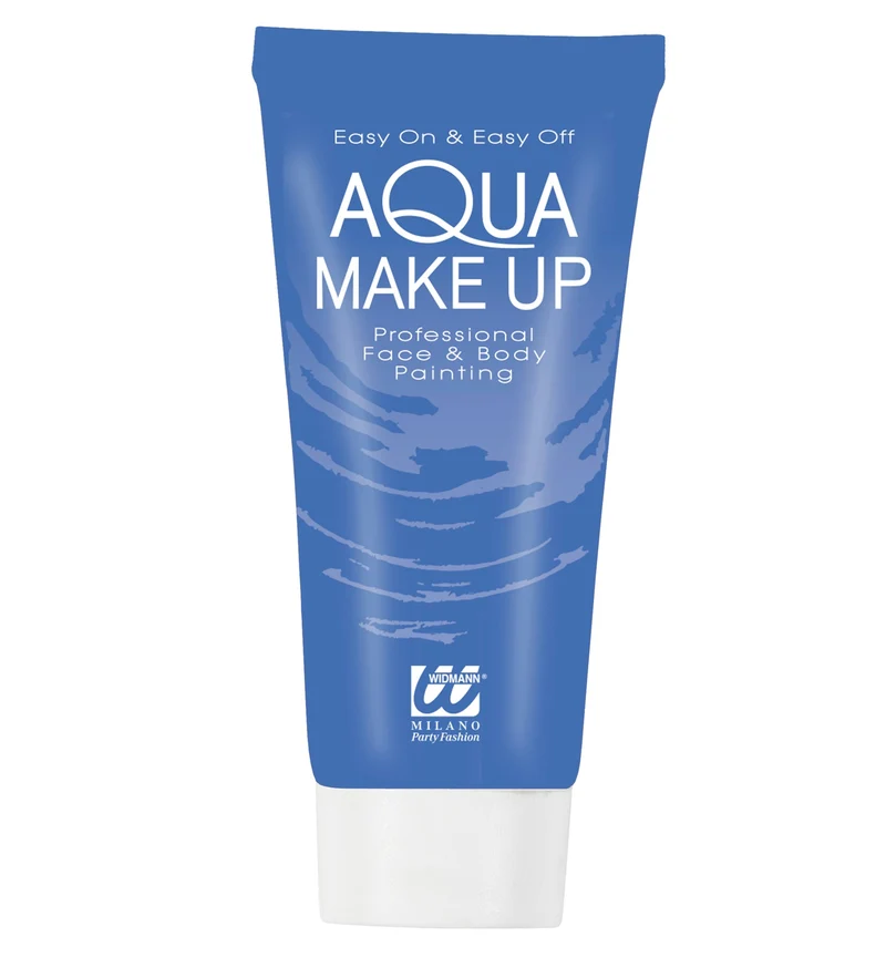 Tube met blauwe aqua schmink