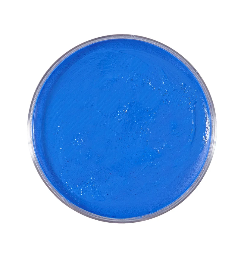Blauwe schmink voor carnaval