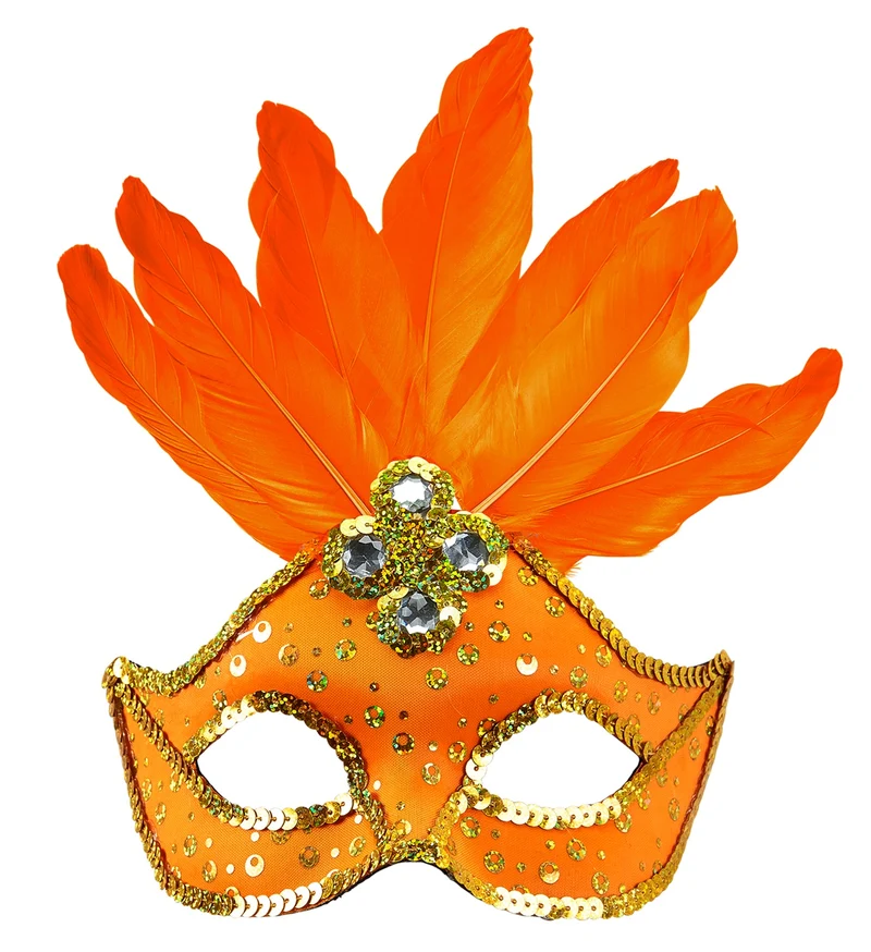 Neon oranje Braziliaanse maskers