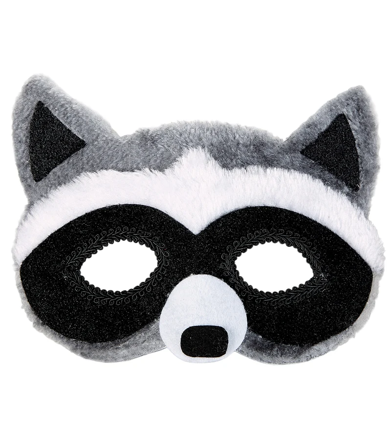 Wasbeer masker met oortje