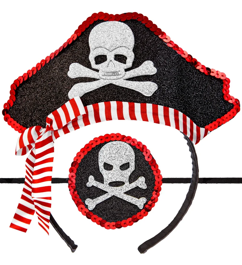 Mini piratenhoedje met ooglapje