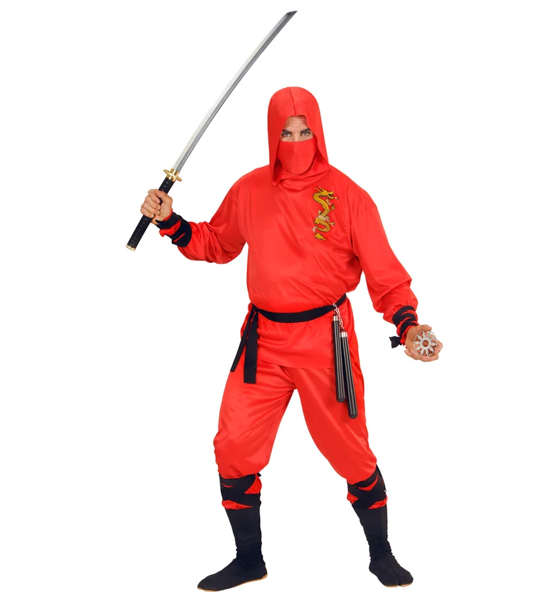 Red Dragon Ninja pakken voor volwassenen