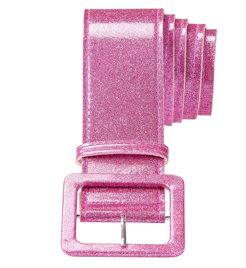 Roze showriem met glitters