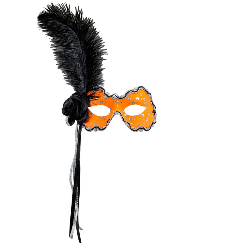 Neon oranje holografische Braziliaanse maskers