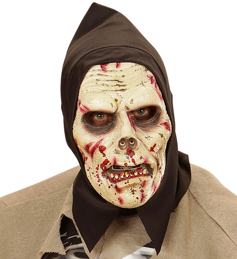 Zombie masker met kap